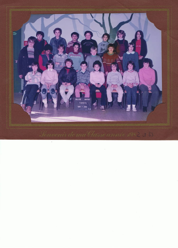 Photo de classe 6ème4 de 1983, Collège Massey Copains d'avant