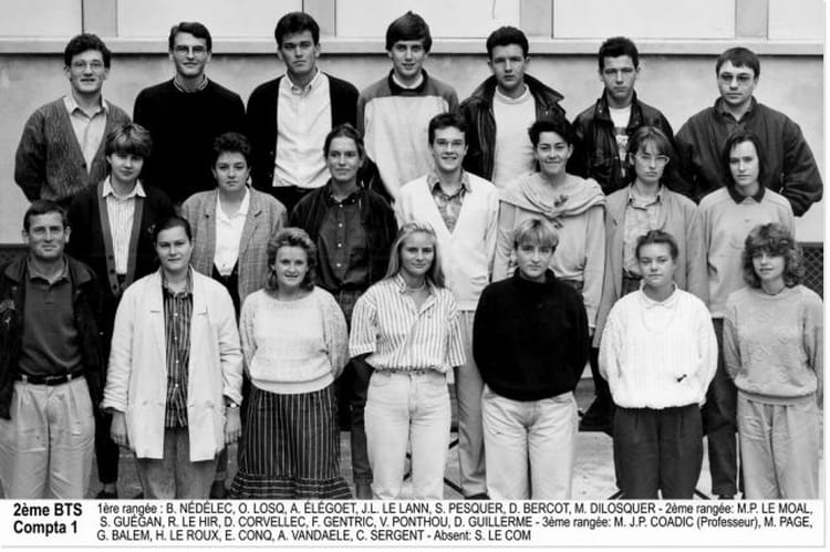 Photo de classe 2ème anné BTS compta de 1989, Lycée Le Likes - Copains ...