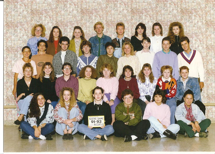 Photo de classe ACCAS 2 de 1992, Lycée Notre Dame - Copains d'avant