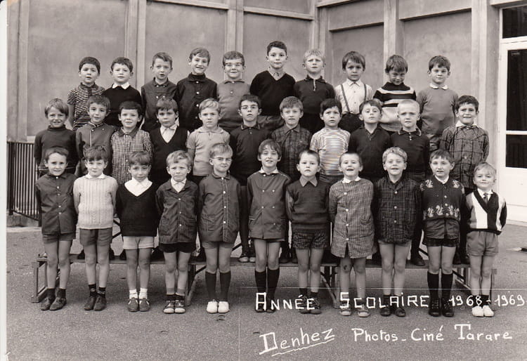 Photo de classe Cours préparatoire de 1967, école Lamartine Copains d