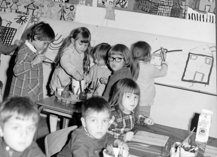 Photo de classe École maternelle Jean Zay à Saint Jean de Braye de 1969