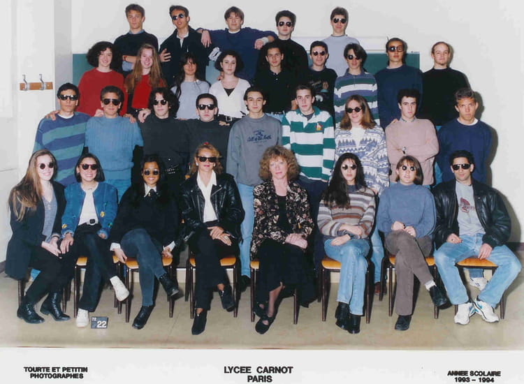 Photo de classe 1°S4 de 1993, Lycée Carnot - Copains d'avant
