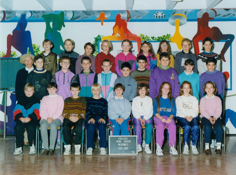Photo de classe 5èmeA de 1991, Collège René Cassin - Copains d'avant