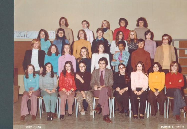 Photo de classe 1ère D de 1973, Lycée Eugène Delacroix Copains d'avant