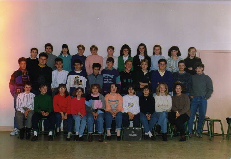 Photo de classe 2ND 8 de 1988, Lycée Michel Anguier - Copains d'avant