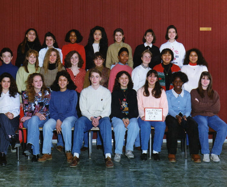 Photo de classe 2nde9 de 1991, Lycée René Cassin - Copains d'avant