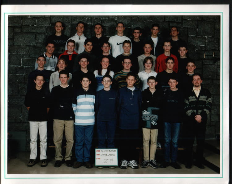Photo de classe 2deA de 1999, Lycée Saintebarbe Copains d'avant