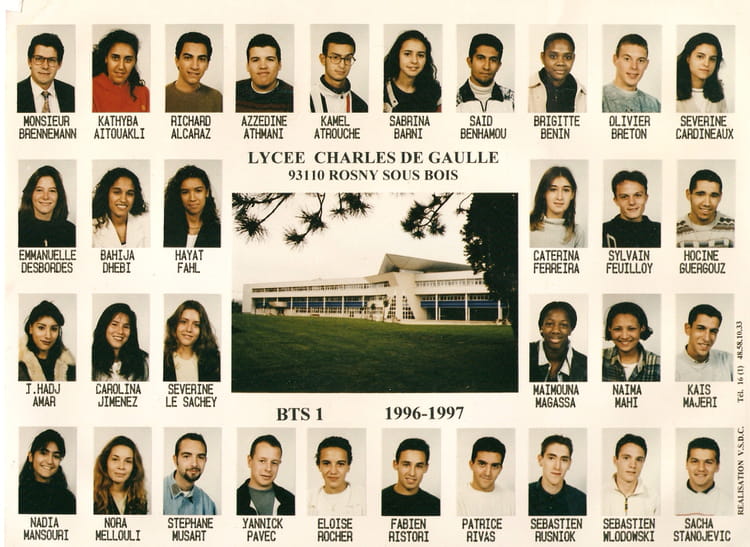 Photo de classe BTS Action Co 1 de 1996, Lycée Charles De Gaulle ...