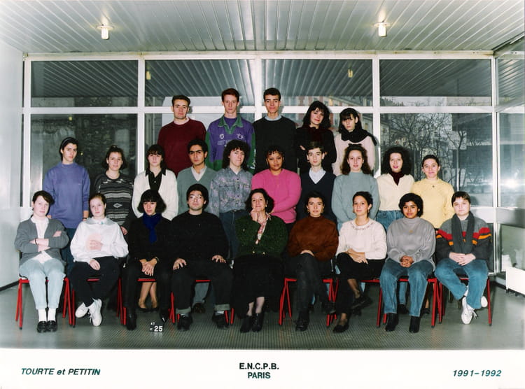 Photo de classe BTS AB 1ère année de 1991, ECOLE NATIONALE DE CHIMIE ...