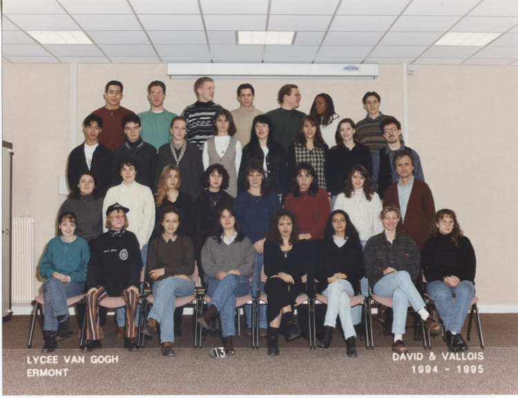 Photo de classe Terminale STT / 1994-1995 de 1994, Lycée Van Gogh ...