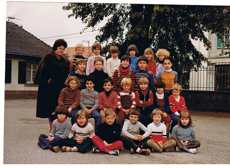 Photo de classe Ce1 école primaire st grégoire munster de 1980, Ecole Saint Gregoire (Munster