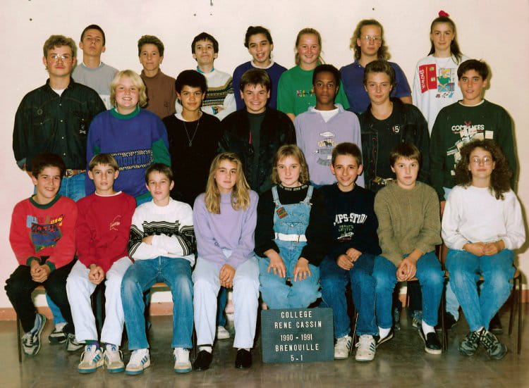 Photo de classe Cinquieme 1 de 1991, Collège René Cassin - Copains d'avant