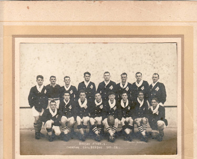 Photo de classe Boucau Stade de 1931, BOUCAU STADE Copains d'avant