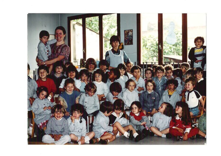 Photo de classe 1ère année maternelle de 1981, ECOLE INSTITUTION SAINTE