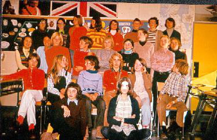 Photo de classe 3ème 5 Anglais 2ème langue Classe de M.Buteau de 1973