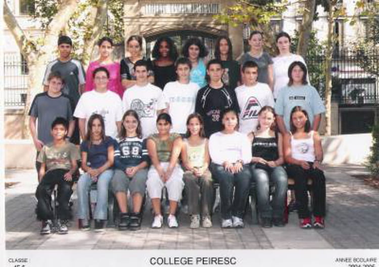 Photo de classe 4°5 de 2004, Collège Peiresc - Copains d'avant